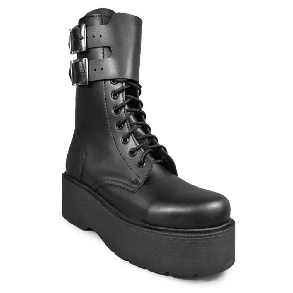 Altercore - Saraid Vegan Bottes de plate-forme - Noir